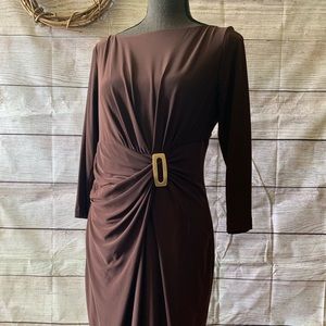 Chocolate brown fitted dress